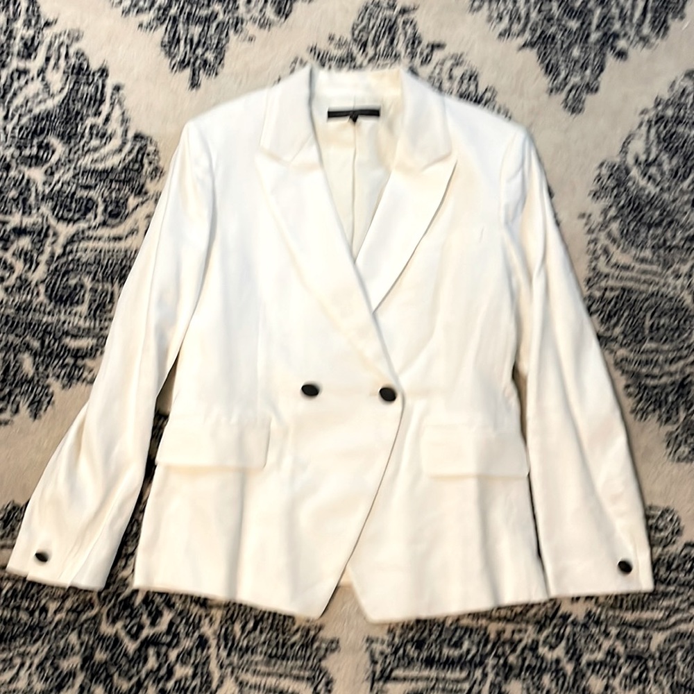 Rag & Bone White Linen Blazer Size 8